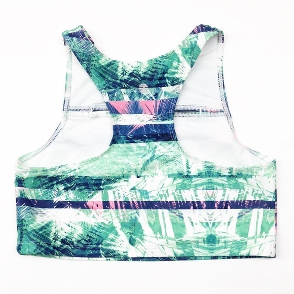 Zella Girl abstract palm leaf girls swim top - Picture 2 of 4